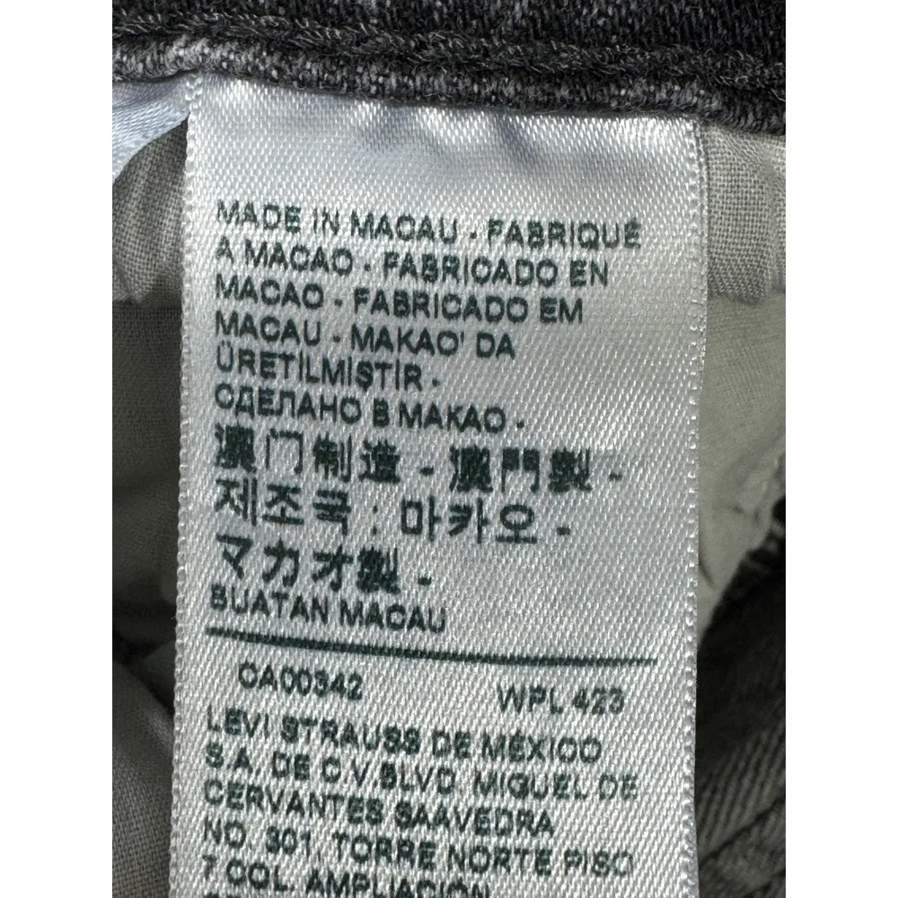Levi's Womens Ribcage Straight Ankle Grey Denim Jeans 27 Meas: 27x28